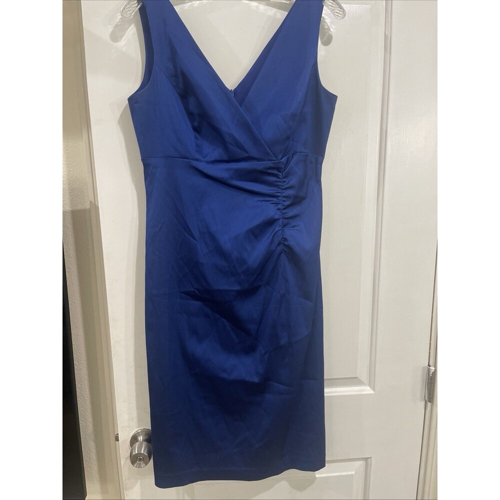 Donna Ricco Partywear - Satin Coast Dress Wedding Cruise Navy Blue Size 10
